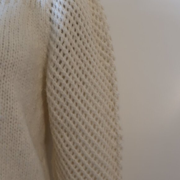 Womens LoveShackFancy Cream Knit Sweater Sz M - Picture 4 of 12